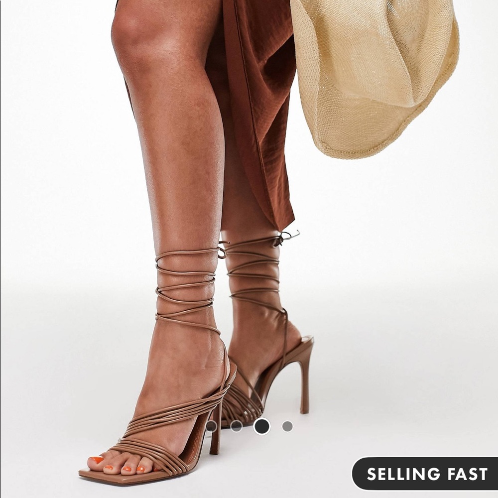 New, never worn ASOS size 5 strappy heels